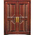 Portes isolantes en acier de sécurité à double feuille, portes résidentielles en acier blindé en bois Choix de qualité